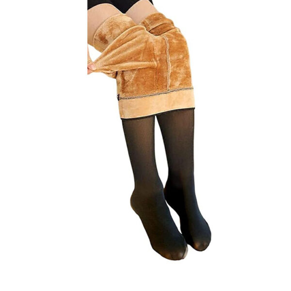 Women Tights Thermal Velvet Wool Legging Nude Color Flexible - Image 4