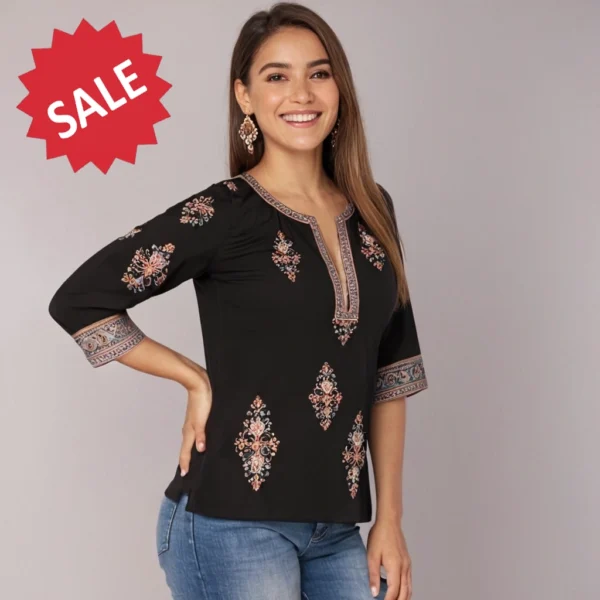 Black Top | Black Butta | Trendy Top for Women - Image 2