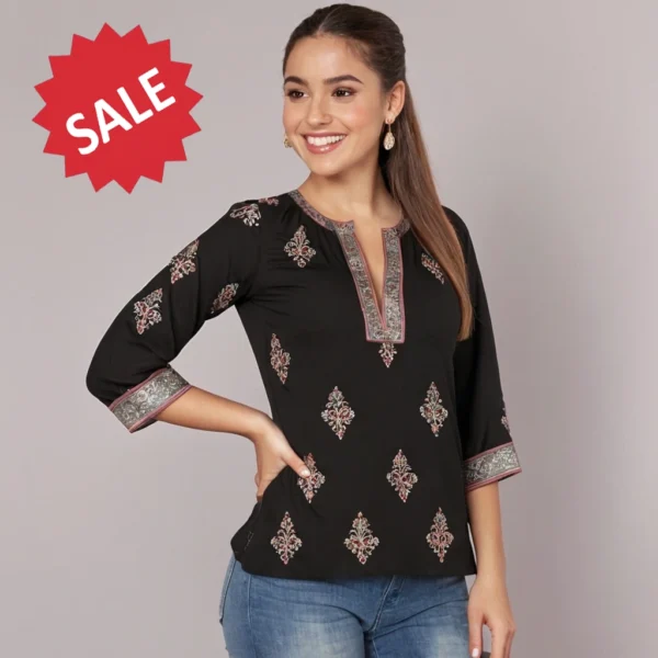 Black Top | Black Butta | Trendy Top for Women - Image 3