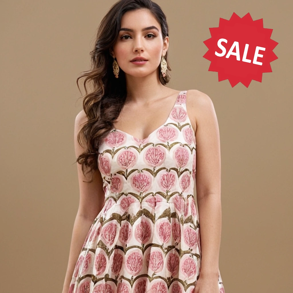 Pink Top for Women Beautiful Flowers
