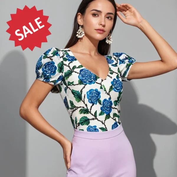 Blue Top Women Trendy Blue Top