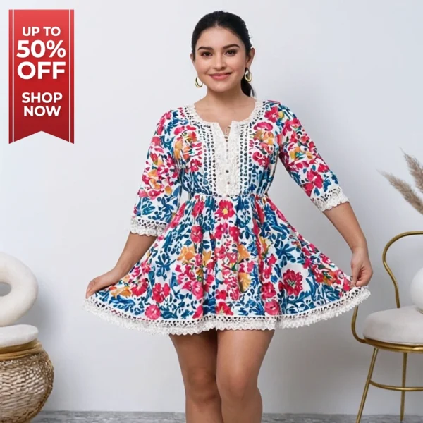 RAJASTHANI WORK WEARABLE TOP | MULTI COLOR | TRENDY TOP - Image 5