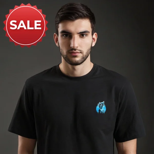 MEN BLACK SOLID GRAPHIC T SHIRT | NO GIRLS GRAPHICS T SHIRT - Image 3