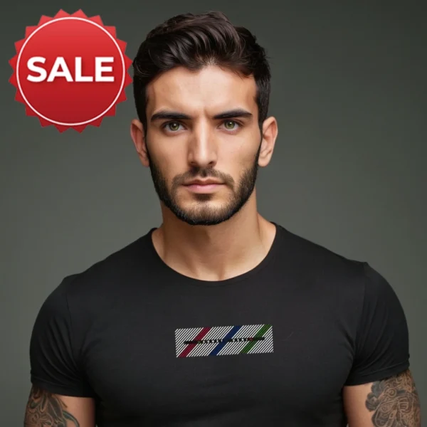 MEN BLACK COLOR AESTHETIC DESIGN T SHIRT AESTHETIC PATTERN - Image 3